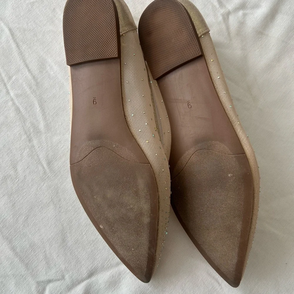 Steve Madden Women's Glittering Beige Flats - Picture 6 of 6